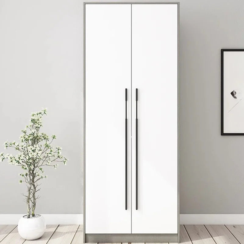 White Storage Wardrobe – Plastic, with Drawers and Doors for Children, Hotel, or Bedroom Furniture