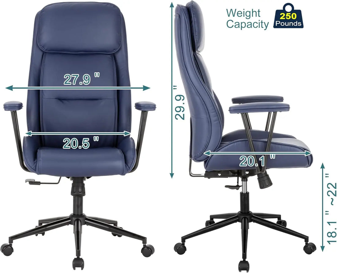 Executive Chair Mid Office Modern Chair,55° Reclining High Back Desk Chair with Wheels,Conference Room Chairs,Brown