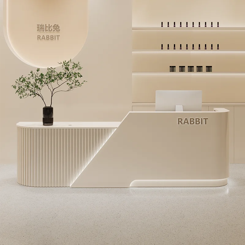 Store Modern Reception Desk Beauty Salon Office Front Salon Reception Desk Luxury Modern Bureau Meuble Reception Furniture