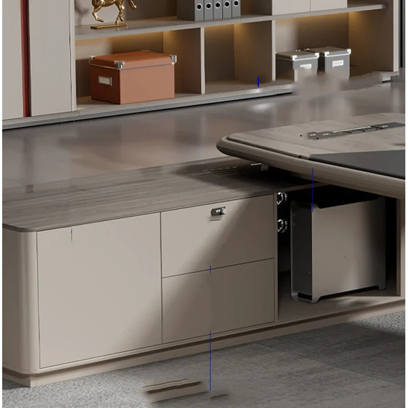 Executive L Shaped Gaming Desk Computer Gaming Drawers Luxury Meeting Work Table Storage Escritorios De Oficina Furniture