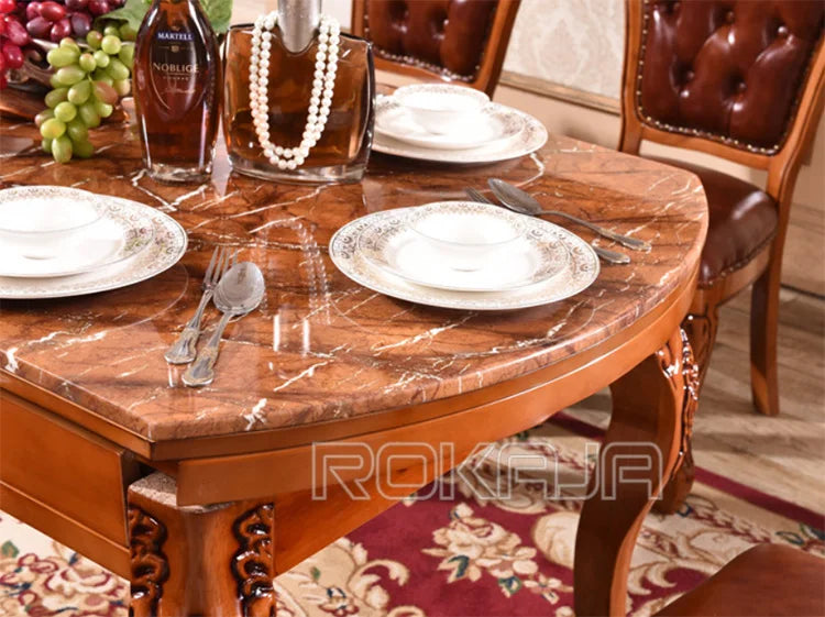 Classic European Style Folding Dining Table Set