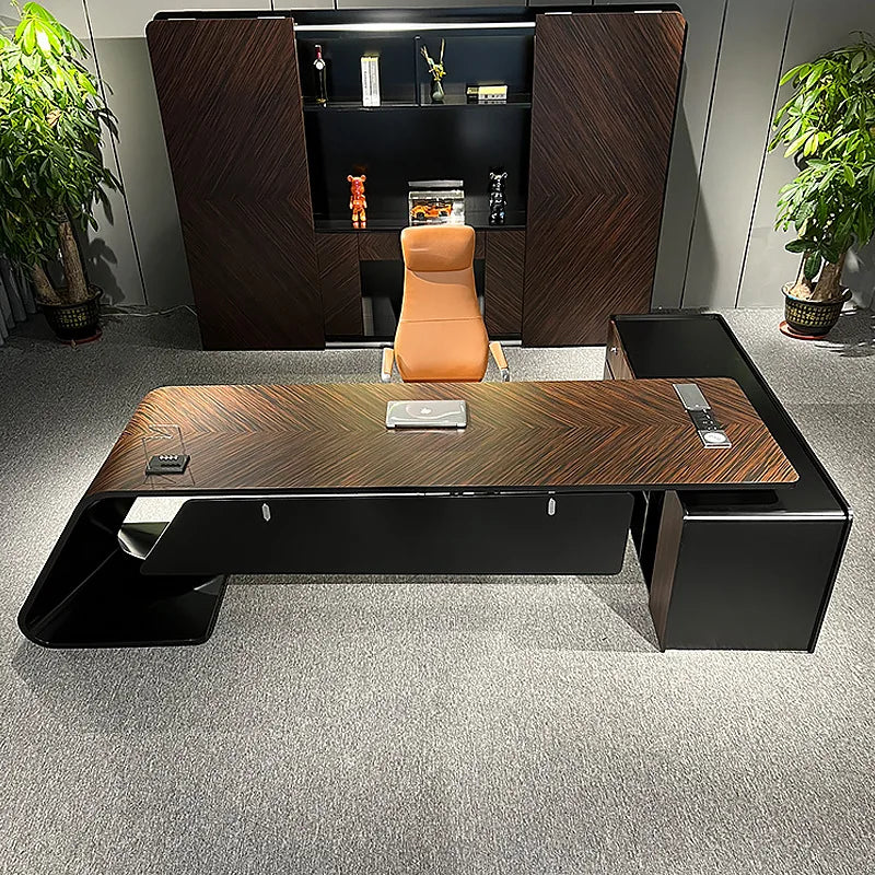 Boss Table – Simple Modern President Desk, High-End Fashion Large-Scale Manager Desk, Office Atmosphere, Single Desk