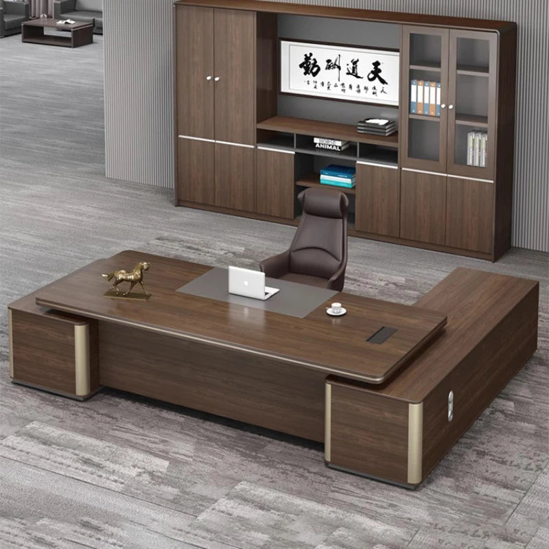 European Executive L-Shaped Office Desk