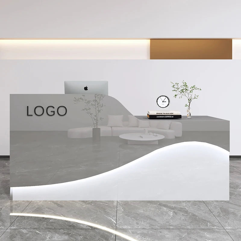 Modern Reception Counter – Professional Office Furniture for Beauty Institutes, Salons, and Luxury Settings