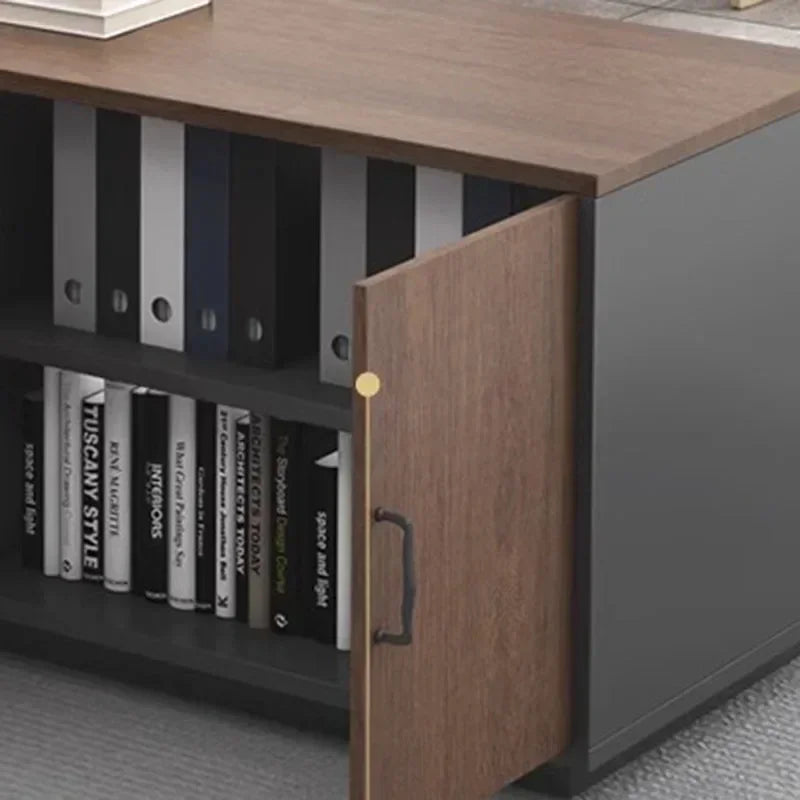 L-Shaped Corner Office Desk with Drawers