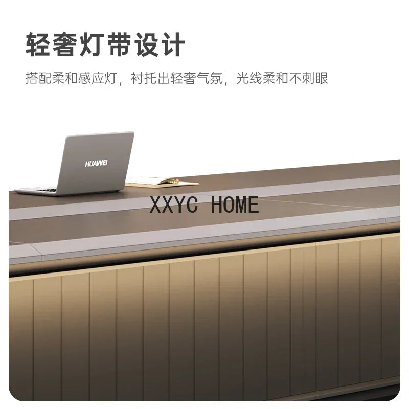 Training Table Conference Simple Modern High-End Conference Table Long Room and Chair Combination