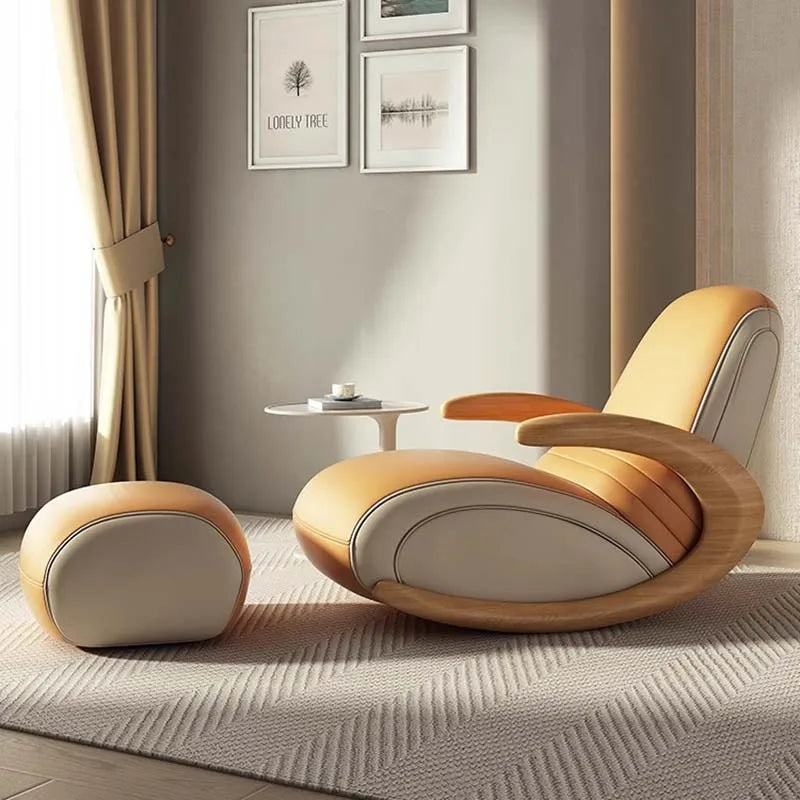 Ergonomic Balcony Chair – Luxury Rocking Lounge Chair