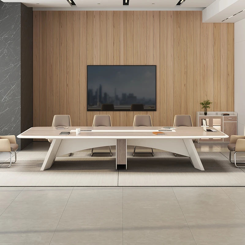 Modern Long Conference Table & Chair Set