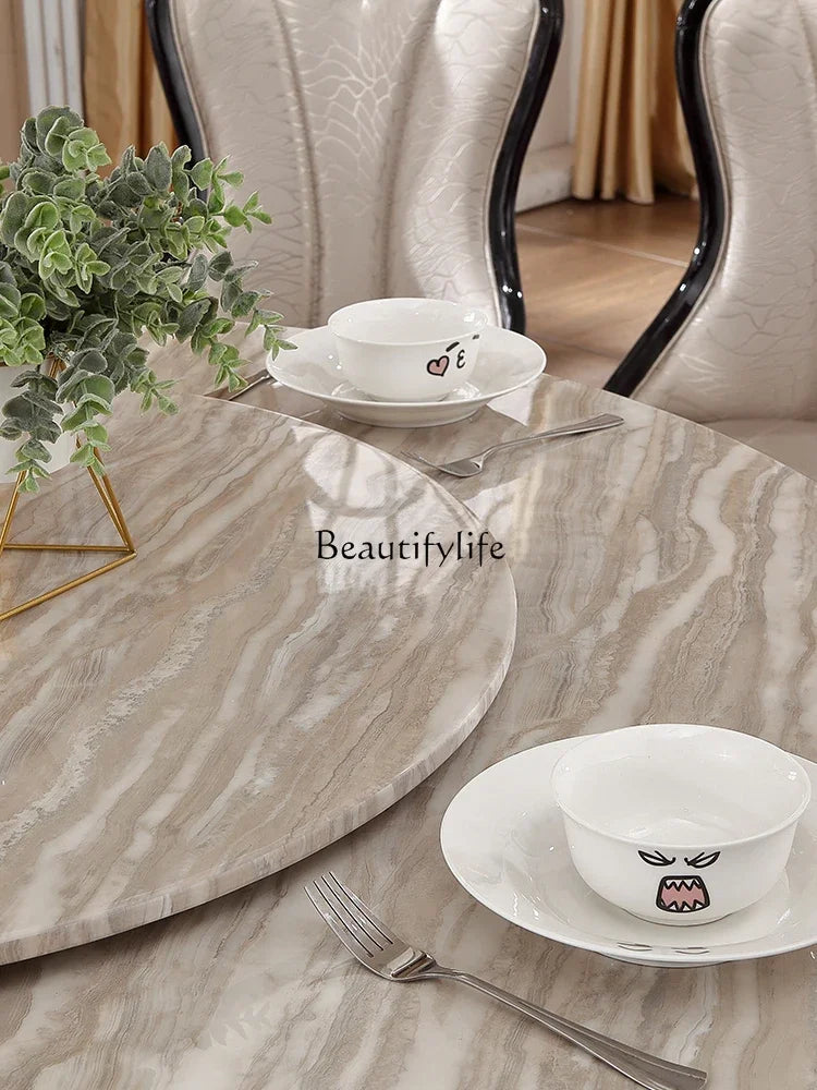 Marble round Simple Fashion Modern Dining Table Combination