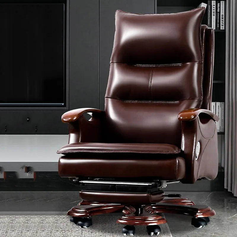 Luxury Computer Armchair: Comfortable Office Chair with Footrest