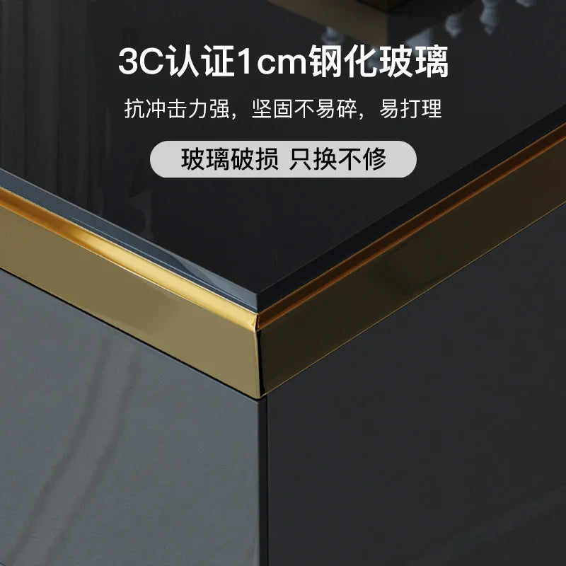 Modern simple coffee table and TV cabinet unit