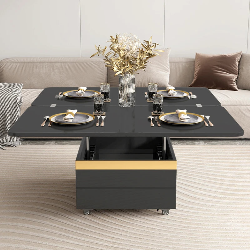 Storage Clear Simple Coffee Table Storage Black Low Folding Coffee Table Tea Floor Mesas De Centro Para Sala Home Furniture