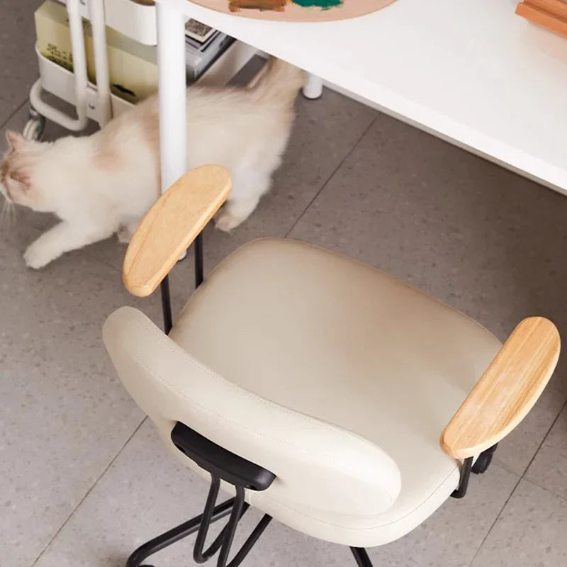 Nordic Home Office Computer Chair Minimalist Study Desk and Chair Makeup Swivel Chair Sedentary Backrest Office Furniture 의자
