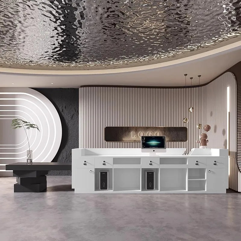 Front Desk Cash Reception Desk Restaurant Counter Store Cabinet Reception Desk Luxury Cashier Table Empfangstheke Bar Furniture