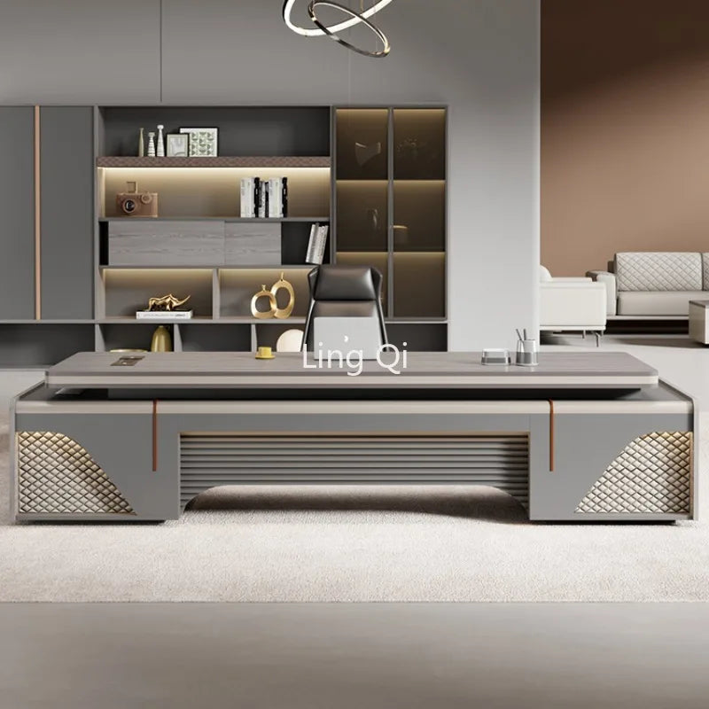 High-Quality European L-Shaped Office Desk