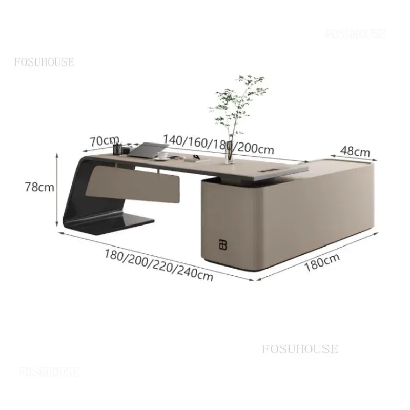 Luxury Boss Office Desks Minimalist Work Desk Corner Executive Table Household Villa Furniture Study Desktop Computer Table H