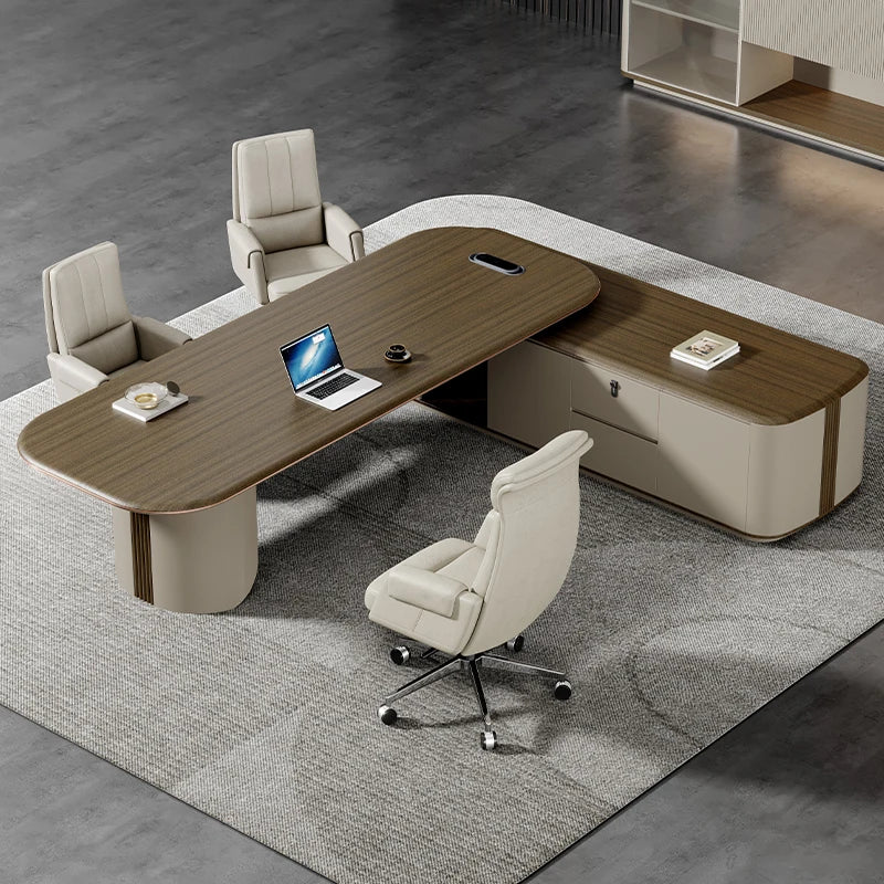 Luxury Modern L-Shape Office Furniture Set