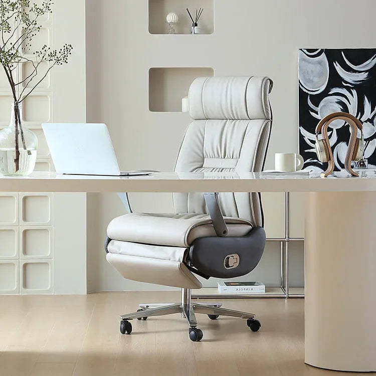 Genuine Leather Electric Boss Swivel Recliner for Home Office