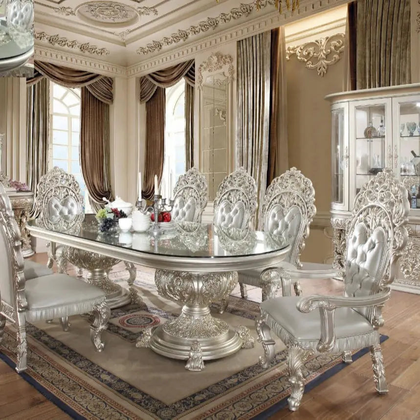 Best Product European Luxury Dining Room Set—Crafted from Mahogany Wood