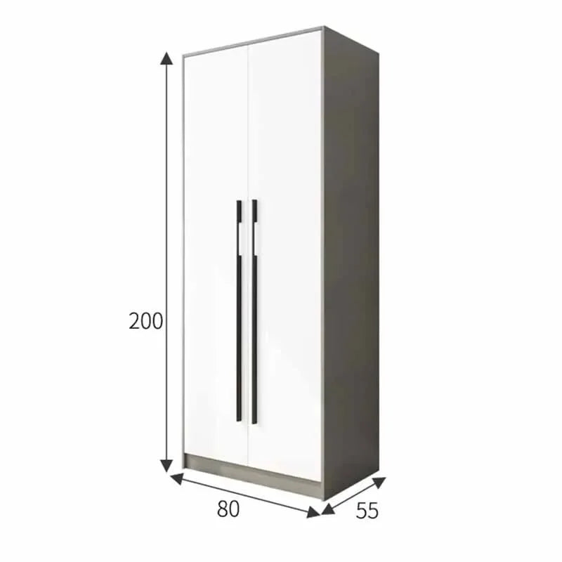 Two-Door Wooden Wardrobe – Detachable, for Summer Clothes, Nordic Furniture