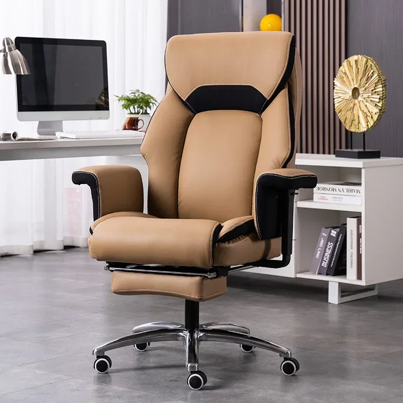 Hot-selling nylon foot home boss chair business reclining office massage large comfortable sedentary computer