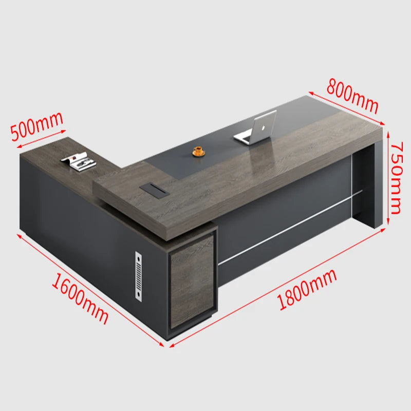 Executive L-shaped office desks and workshop tables
