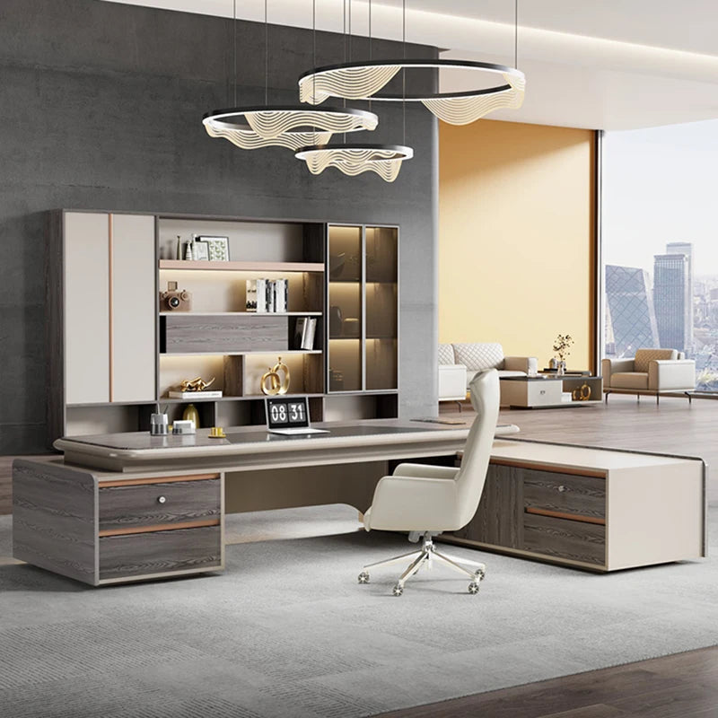 European Art Office Desk Gaming Luxury Storages Conference Long Computers Desks Bookshelf Mesa De Escritorio Office Furniture