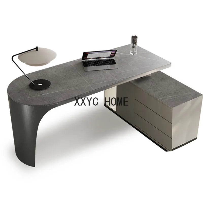 White Rock Board Modern Office Desks Study Corner Computer Writing Luxury Home Computer Desk Chair 책상의자 Office Furniture AA