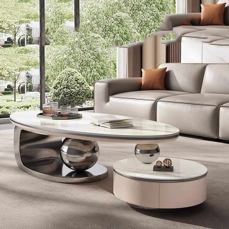 Light Luxury Rock Slab Coffee Table