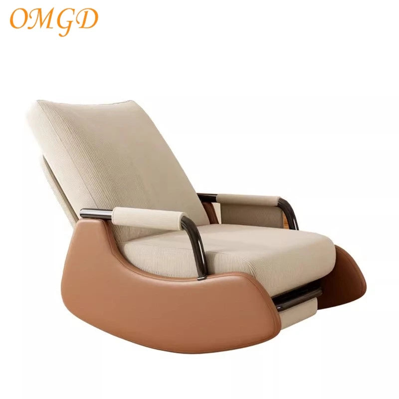 OMGD Rocking Chair Single Sofa Adult Leisure Recliner Balcony Lazy Chair Reclinable Living Room Sedentary Living Room Sofa