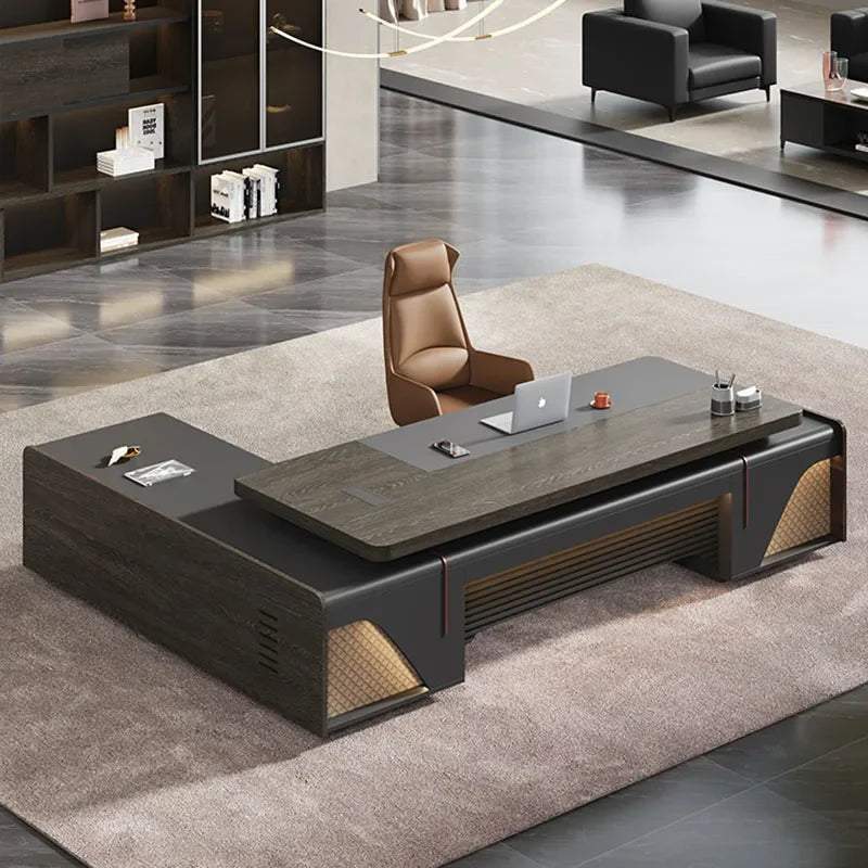 Modern Executive L-Shaped Computer Desk