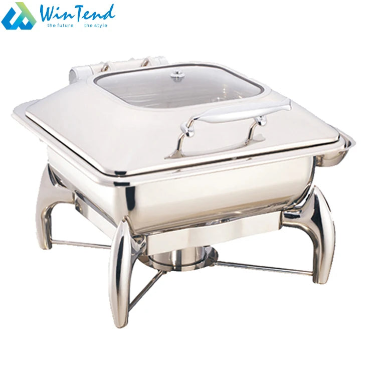 Stainless Steel Buffet Equipment Food Warmer Luxury Chafing Dish For Hotel