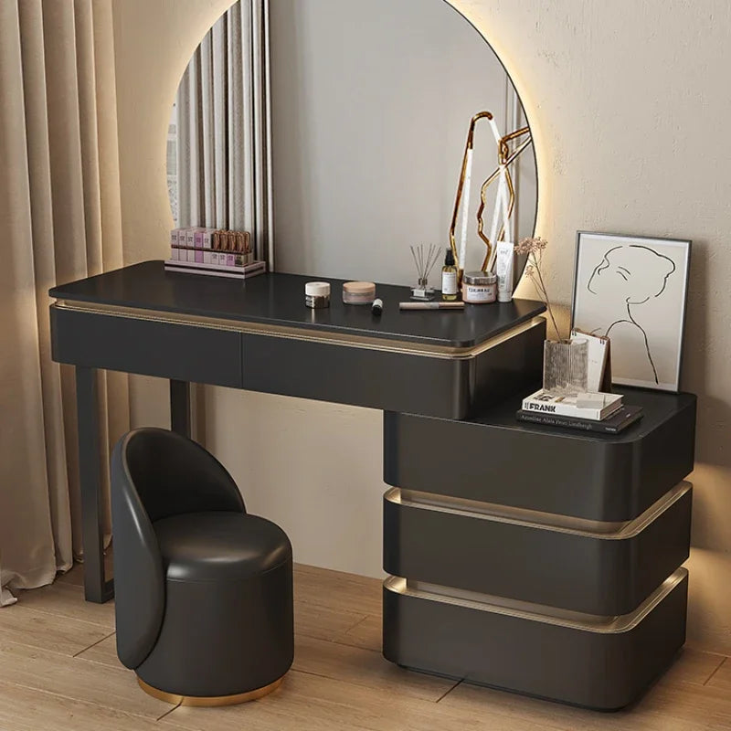 Modern Drawer Mirror Vanity Dresser