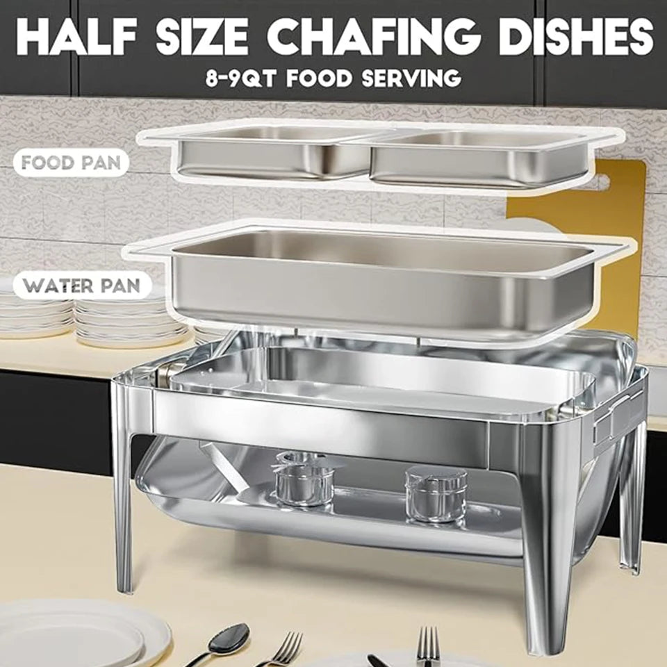 ZC201-1 Roll Top Chafing Dish Buffet Set Commercial Chafer for Catering Rolling Buffet Servers and Warmers
