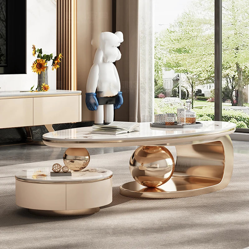 Light Luxury Rock Slab Coffee Table