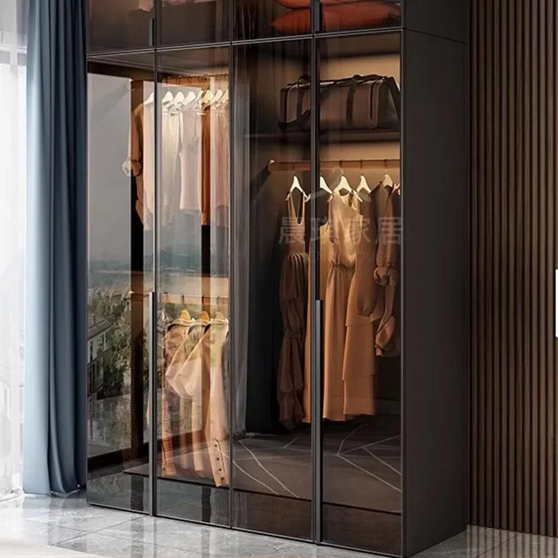 Black Modern Luxury Wardrobe – Stylish Storage for Children&