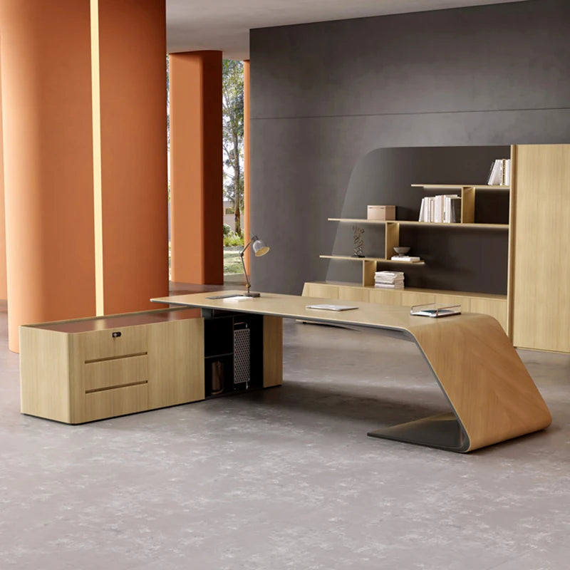 Reception Office Desk Study Computer Desktops Gaming Drawers Writing Workflow Meeting Executive Table Pour Ordinateur Furniture
