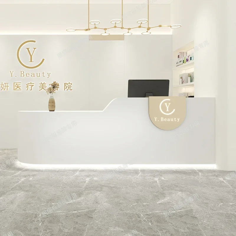 Cash Register Counter and Storage Center for Beauty Salons—Reception Podium