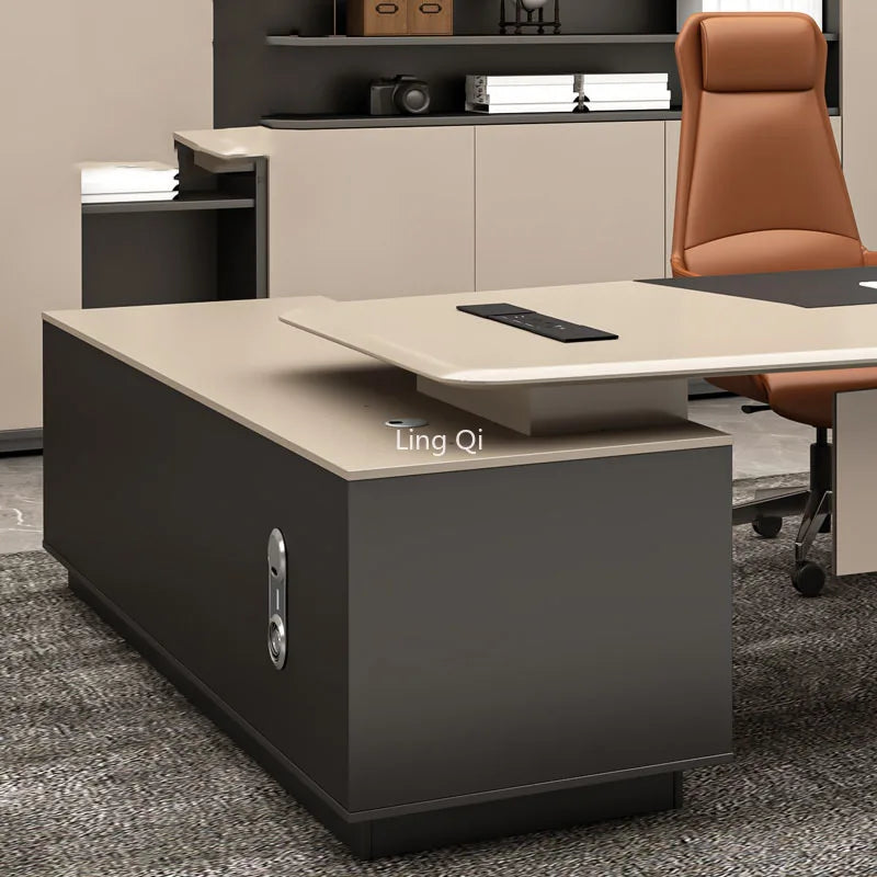 Designer L-shaped vanity office desk