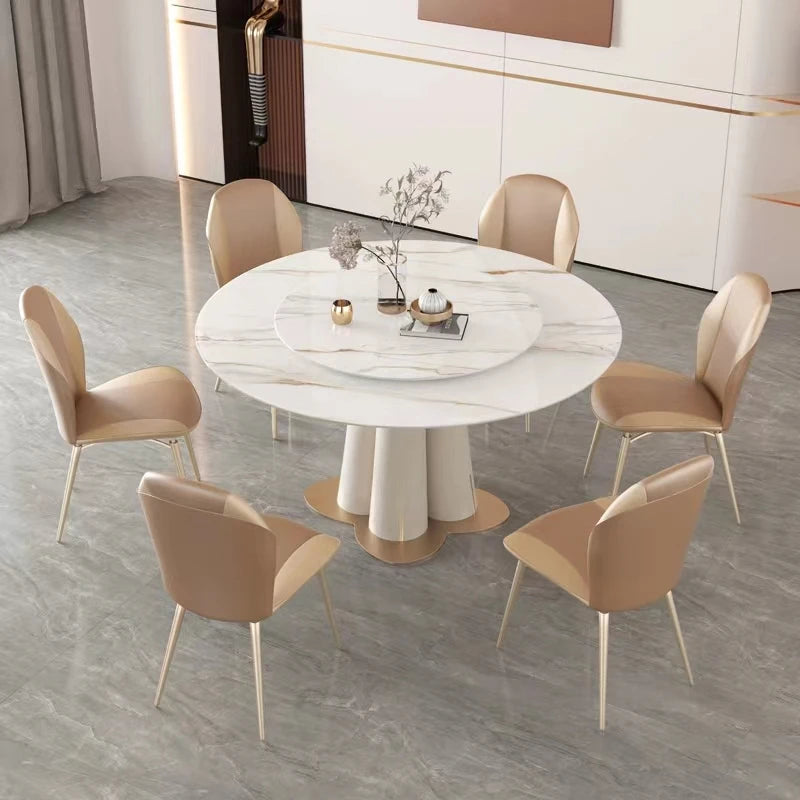 High-end round console dining table for small apartments