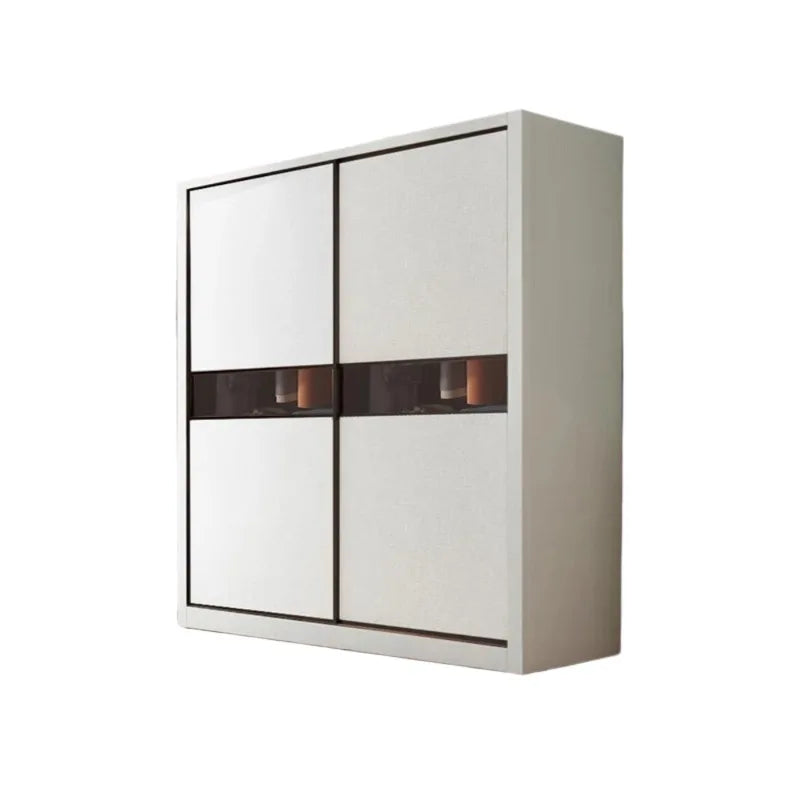 Compact Wooden Armored Closet – Simple Bedroom Wardrobe with Chest Drawers for Storage.