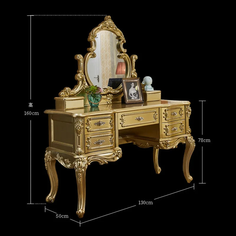 European Villa Furniture: American-Style Bedroom Vanity Mirror