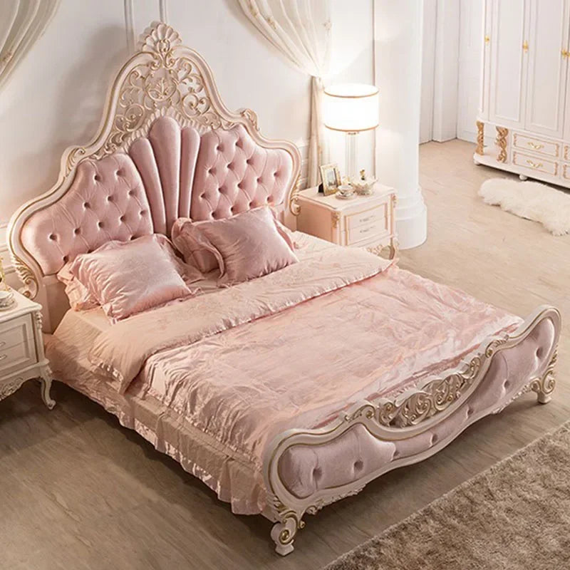 Hand-carved modern designer queen bed