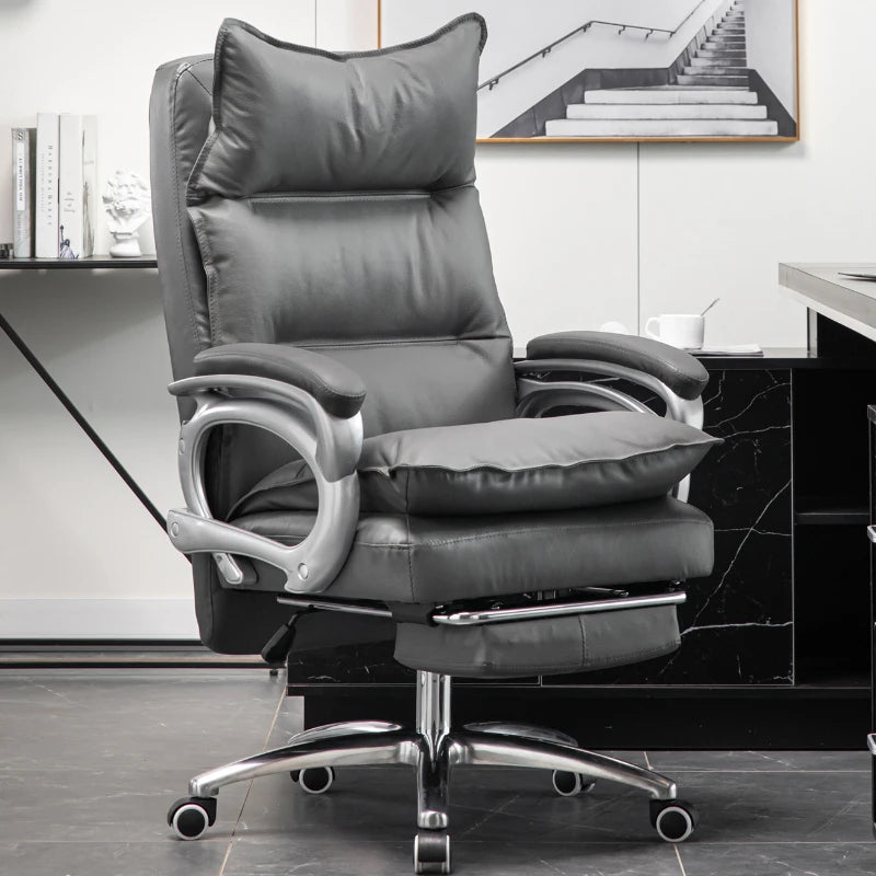 Luxurious Leather Office Chair Massage Comfort Home Boss Gaming Chair Vanity Living Room Sillas De Oficina Office Furniture Girl