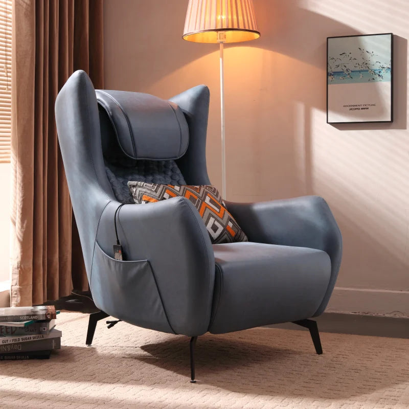 Leather High Back Living Room Chair Makeup Bedroom Comfort Chair Relax Fashion Sofa Individual Fauteuil Salon Computer Armchair