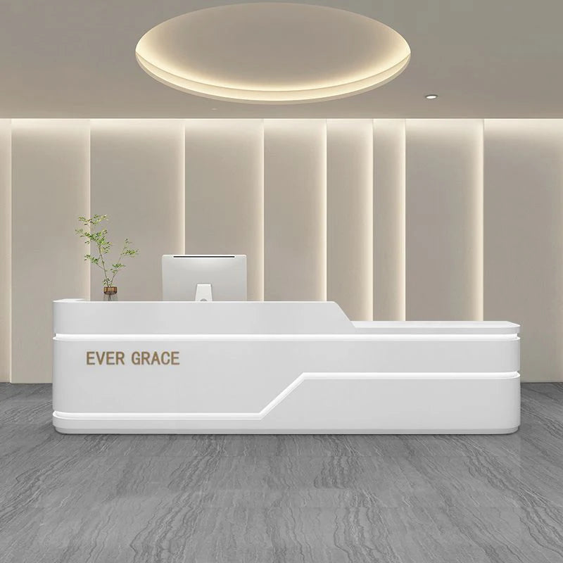 Pink Reception Counter Desk—Modern Party Tables and Vintage Furniture