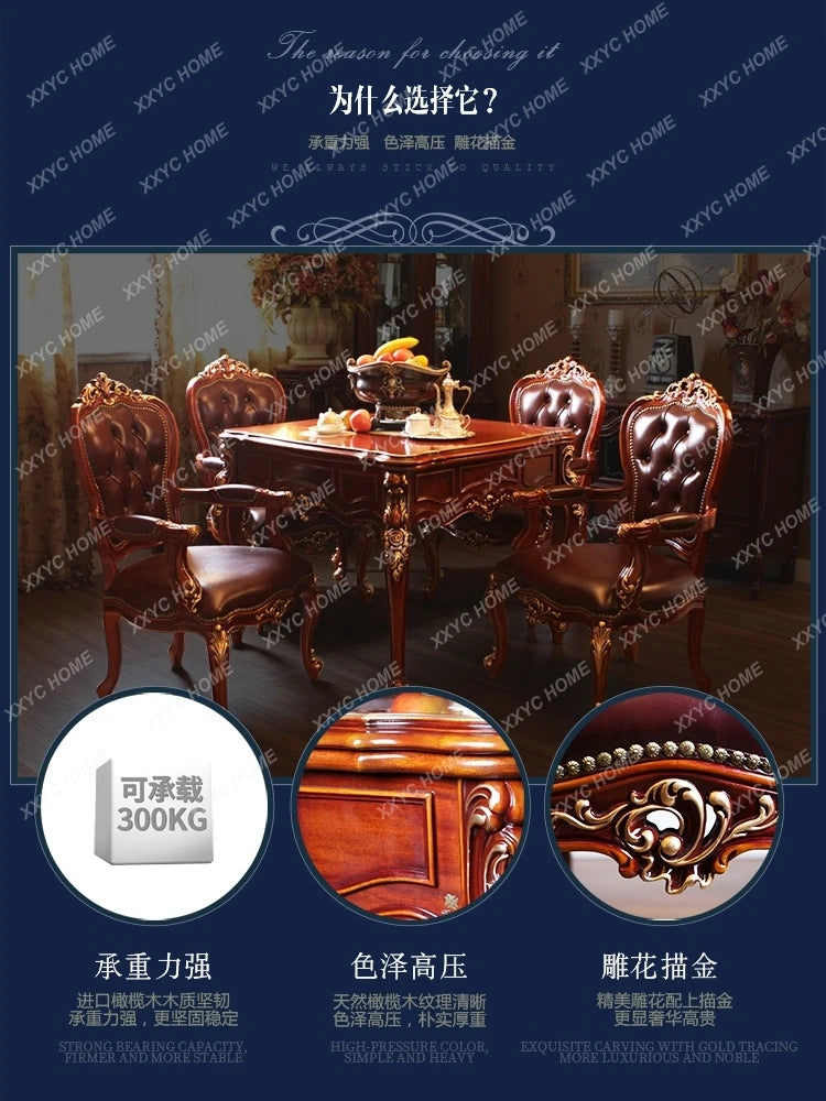 Villa European High-End Solid Wood Mahjong Machine Mahjong Table Automatic Dining Table