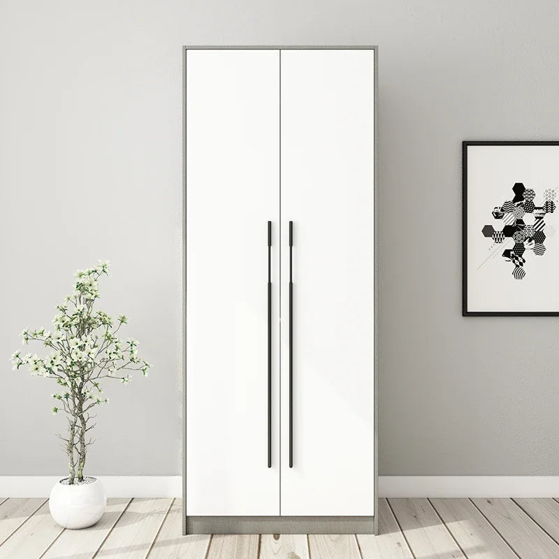 Two-Door Wooden Wardrobe – Detachable, for Summer Clothes, Nordic Furniture
