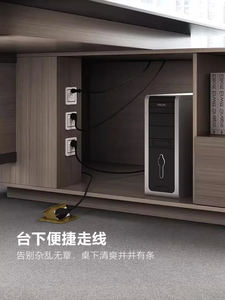 Boss Desk – Simple Modern Office Desk, Supervisor & Manager Desk, Large Desk with Chair Combination