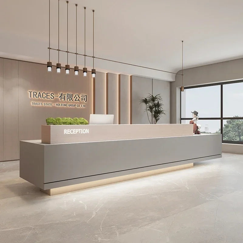 Modern Cash Register Counter Receptionist Front Desk